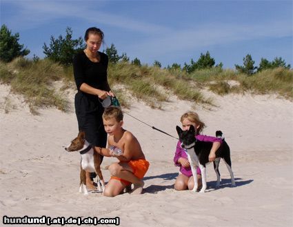 Basenji Cheops&Singing In The Rain Out Of African with family