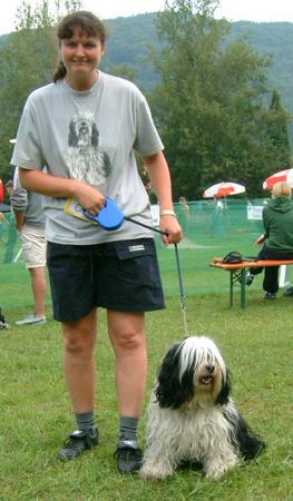 Tibet-Terrier Tibet-Terrier aufgenommen beim 1. European Agility Open 2002 in Graz